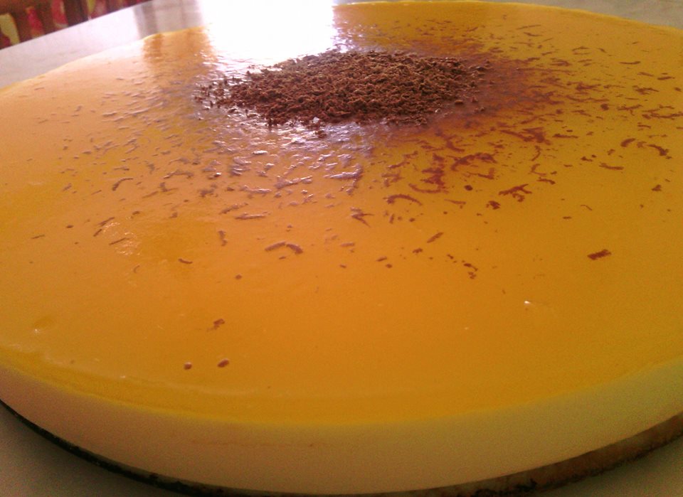 Mirror orange layer cake